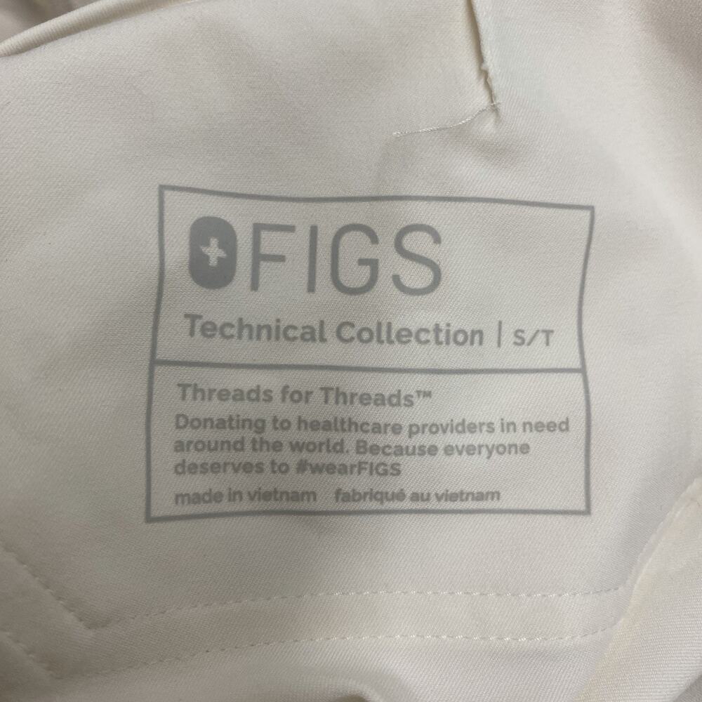 FIGS Livingston Technical Collection Scrub Pants Women’s S Tall Ivory Bone NWOT - Picture 2 of 10